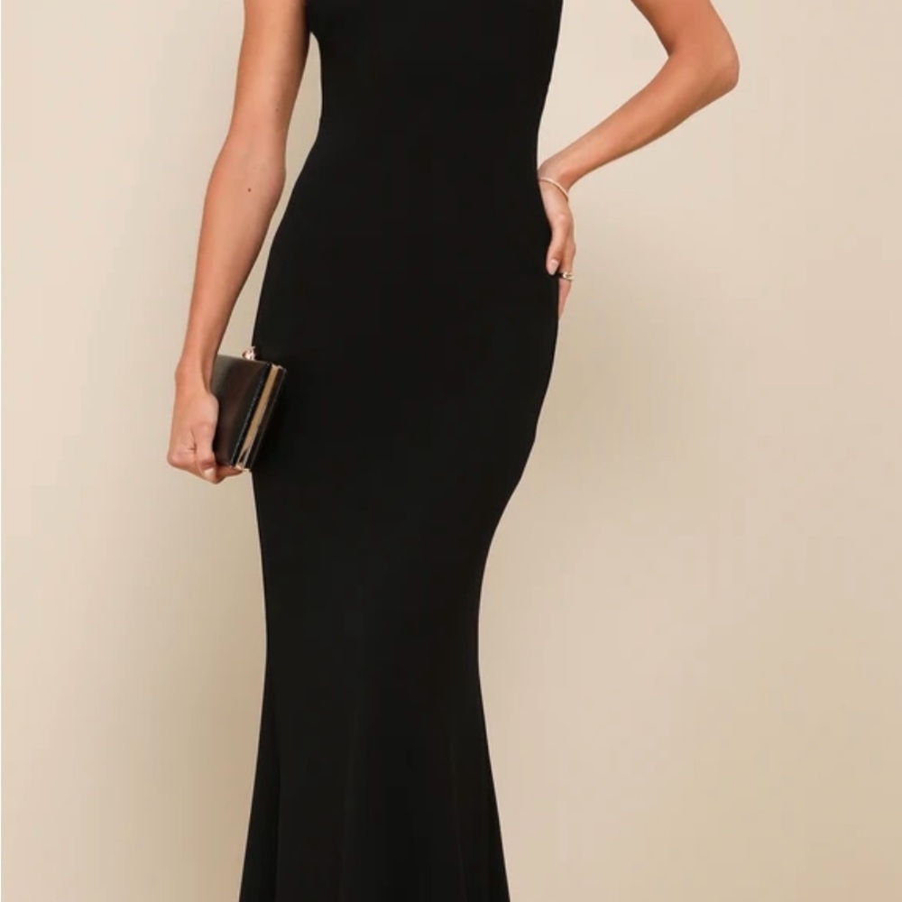 Lulu's Black One Shoulder Sheath Dress for Cocktail